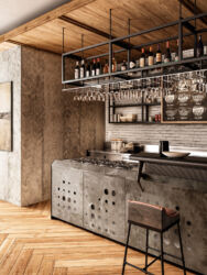 Dettaglio arredo bar modello Bridge
