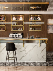 Dettaglio arredo bar modello Harris