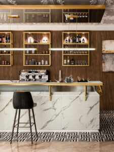 Dettaglio arredo bar modello Harris