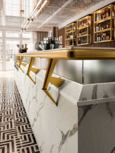 Dettaglio arredo bar modello Harris