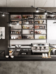 Dettaglio arredo bar modello Slack