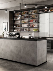 Dettaglio arredo bar modello Slack