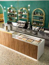 Dettaglio arredo bar modello Slack