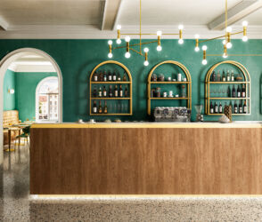 Dettaglio arredo bar modello Slack