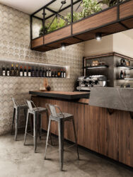 Dettaglio arredo bar modello Harris