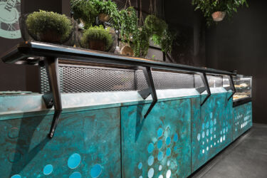 Dettaglio arredo bar modello Bridge